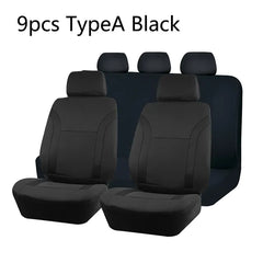 AUTO PLUS Sports Universal Polyester Car Seat Cover Set Fit Most Car Plain Fabric Bicolor Stylish Car Accessories Seat Protector