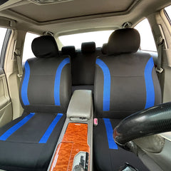 AUTO PLUS Sports Universal Polyester Car Seat Cover Set Fit Most Car Plain Fabric Bicolor Stylish Car Accessories Seat Protector